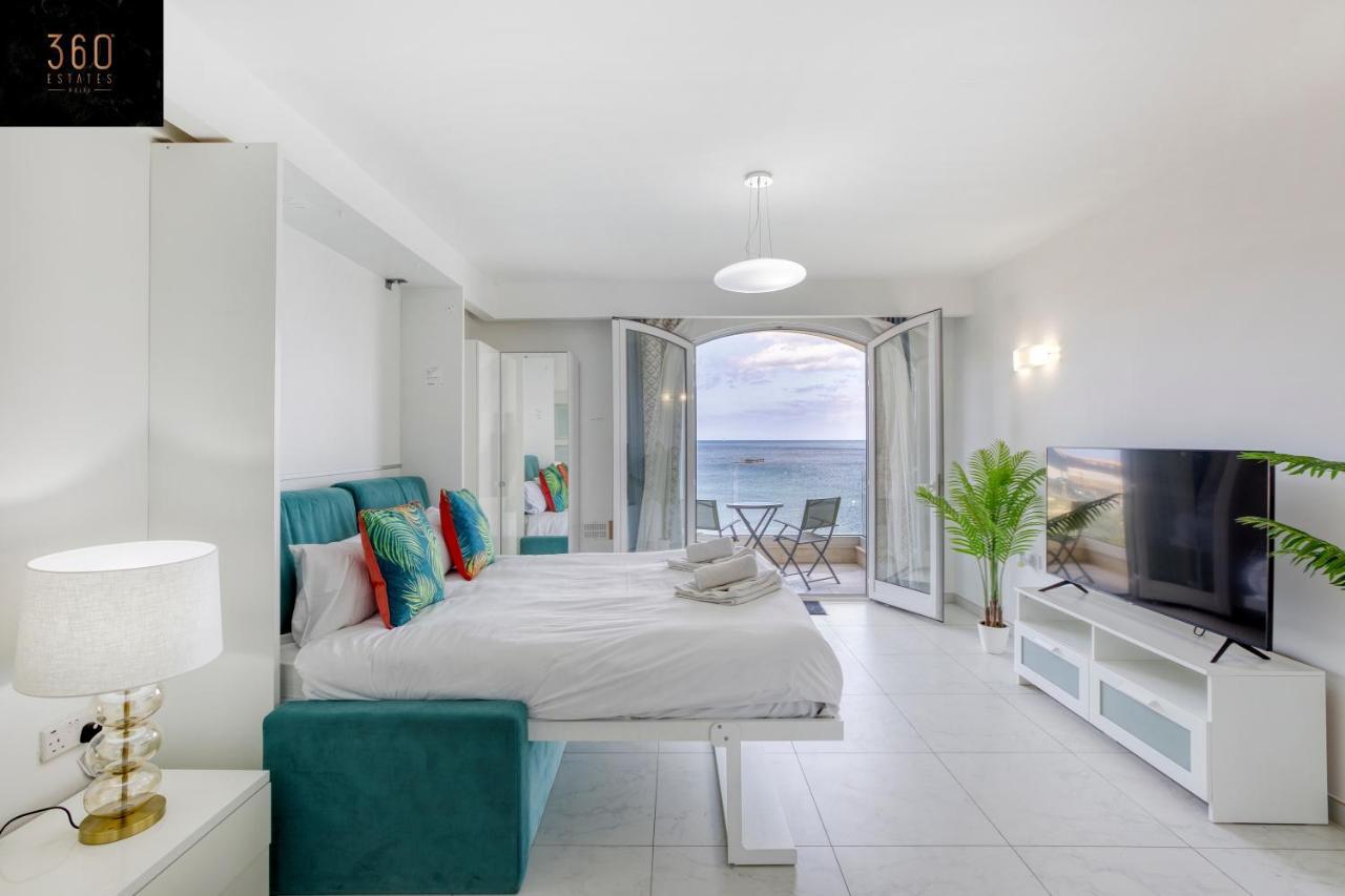 Seafront, Studio Home With Private Seaview Terrace By 360 Estates St. Paul's Bay Exterior photo